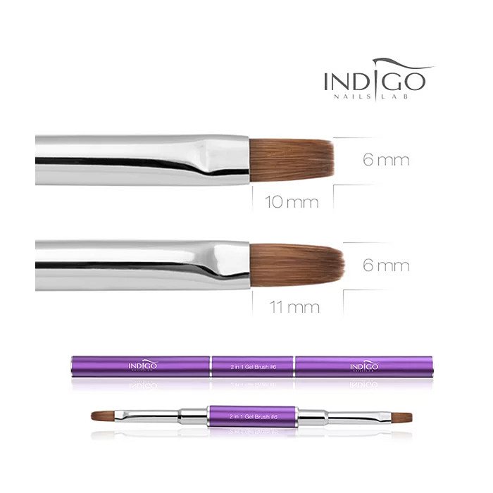 Indigo 2w1 gel brush no.6